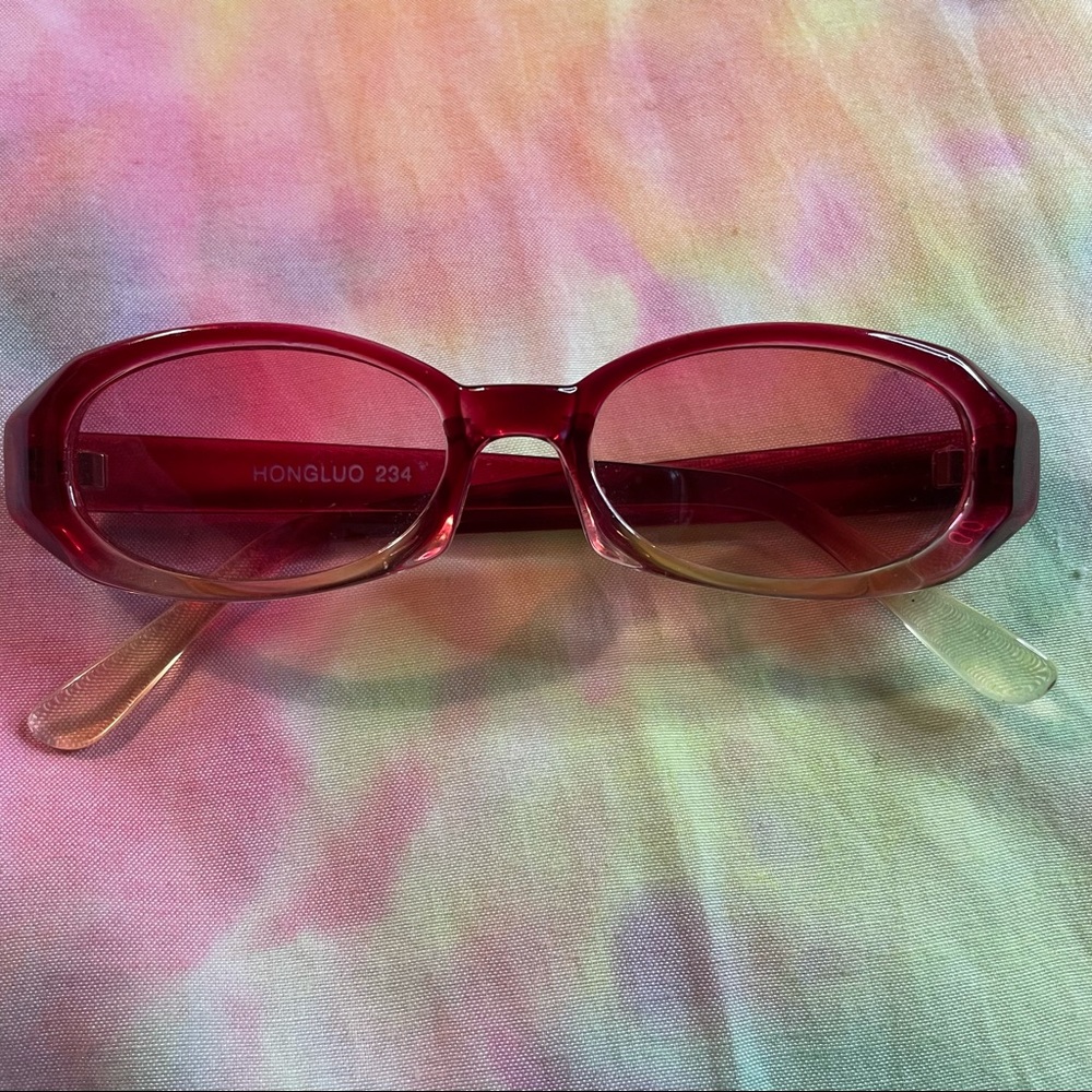 SOLD Vintage 90s Y2K Pink Colored Sunglasses
